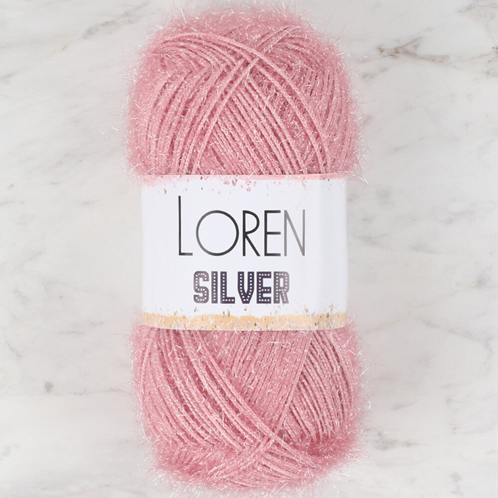 Loren Silver Pembe El Örgü İpi - RS0038